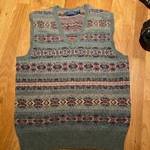 Polo by Ralph Lauren 100% Wool Sweater Vest Men’s Small.